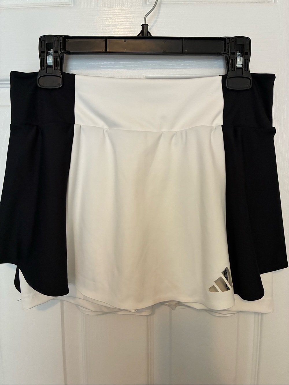 adidas White Skort with Black Logo Tag